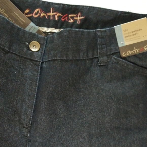 NWT Contrast  by Reitmans plus wide leg denim - Picture 4 of 7